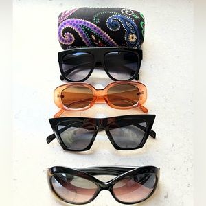 Assortment of fashion women’s sunglasses.